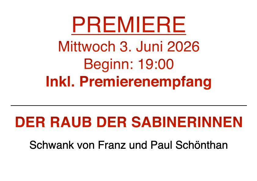 Premiere inkl. Empfang nach der Vorstellung